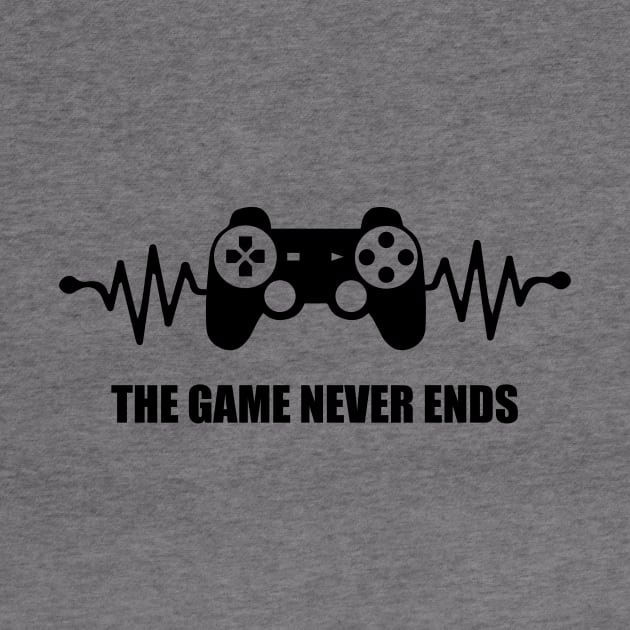 game never ends heartbeat controller gamer quote gaming by jodotodesign